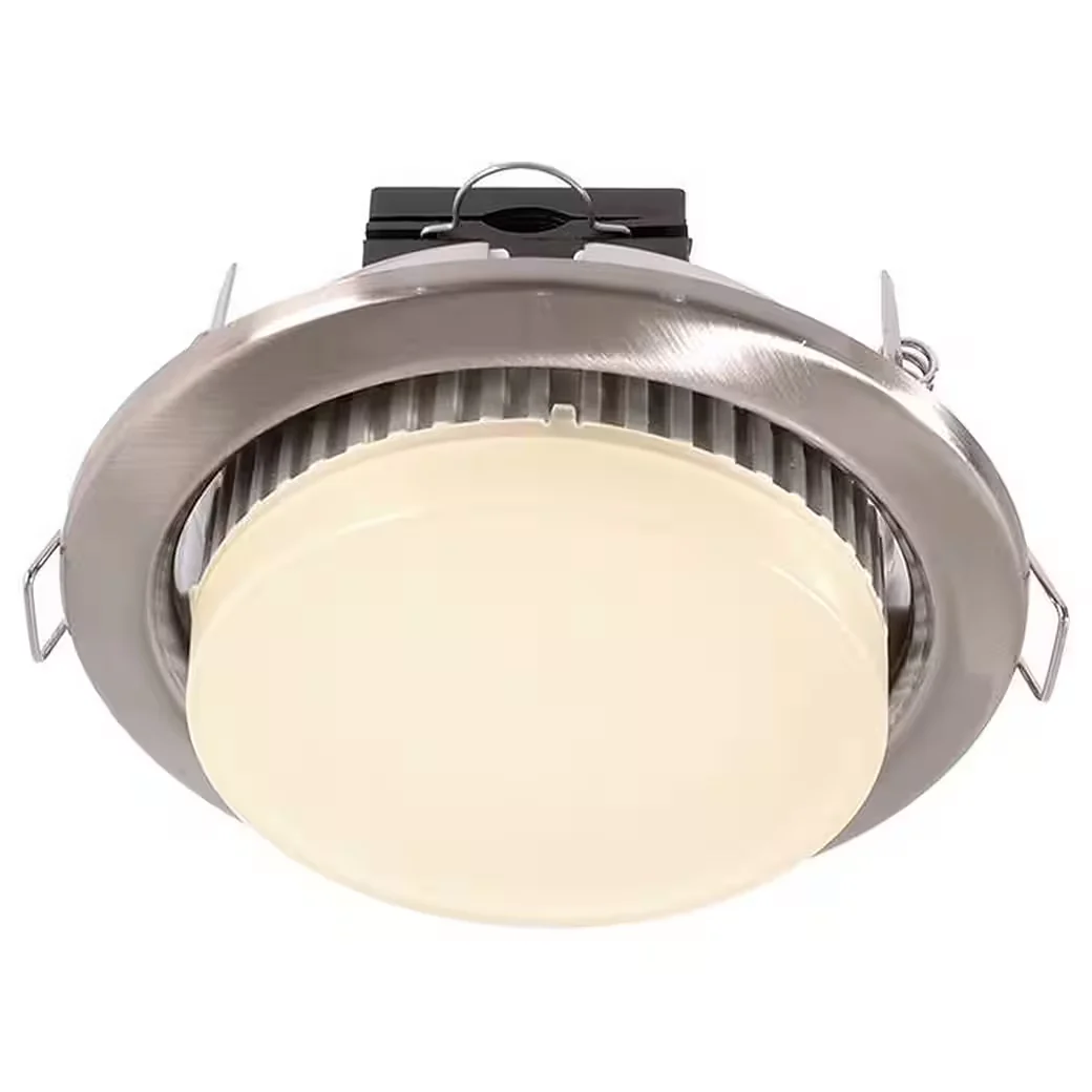 Deckeneinbauring GX53 – rund, Aluminium gebürstet