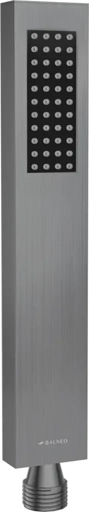 Balneo Duschkopf Edelstahl rechteckig Gun Metal wassersparend CASCADE