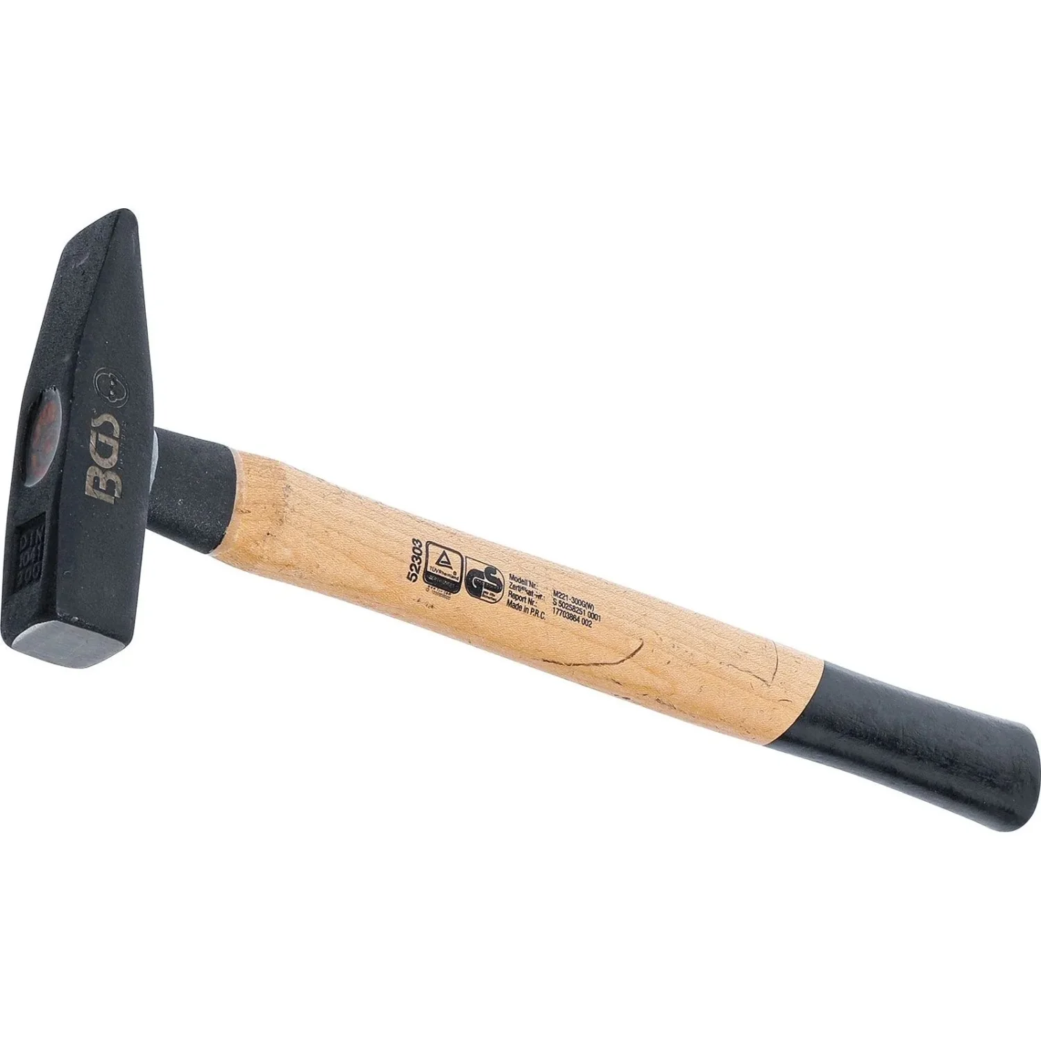 BGS Schlosserhammer 300 g mit Hickorystiel DIN 1041, 52303