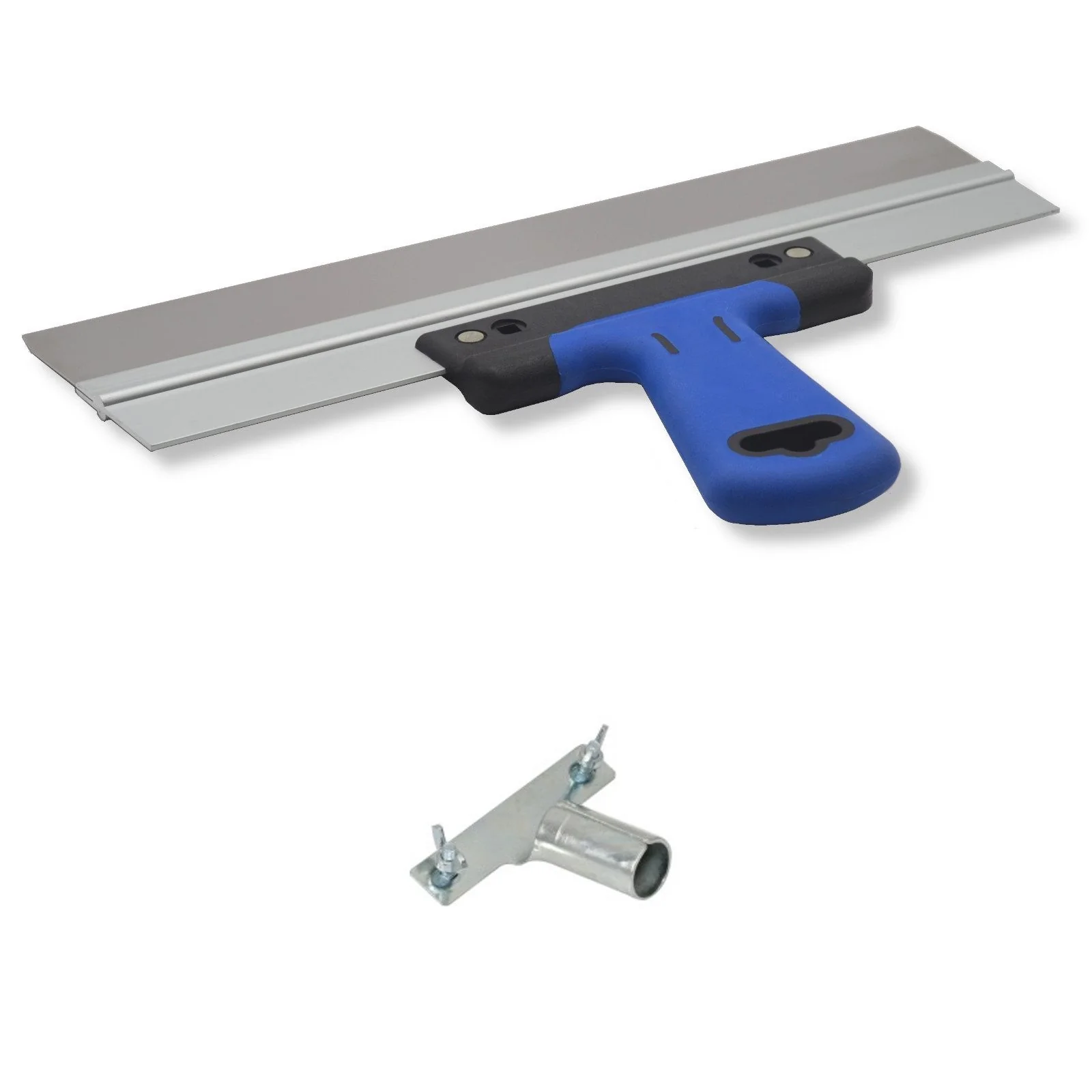 DEWEPRO Flächenspachtel Rakel 350x50 mm 2K Softgriff mit Stielhalter