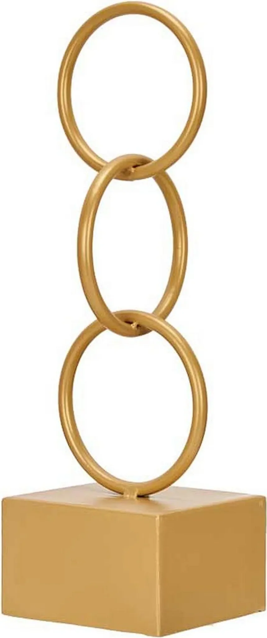 Deko-Figur Ringe – Metall Gold, 40,5 cm