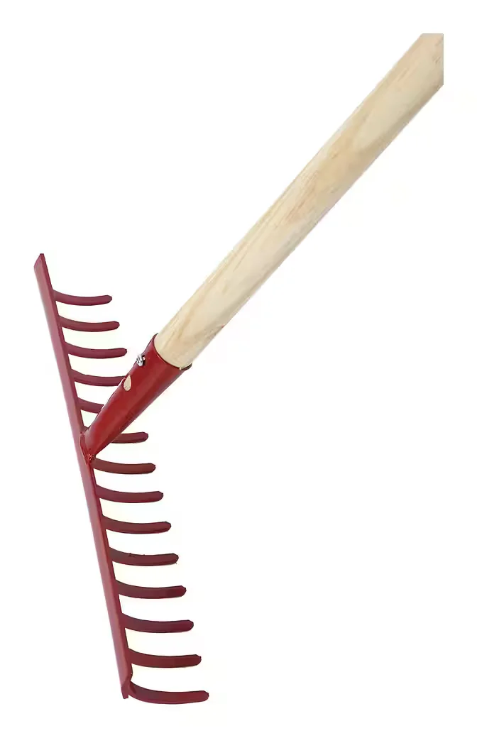 FLORAWORLD Gartenrechen 14 Zinken Stahl pulverbeschichtet Stiel 35cm