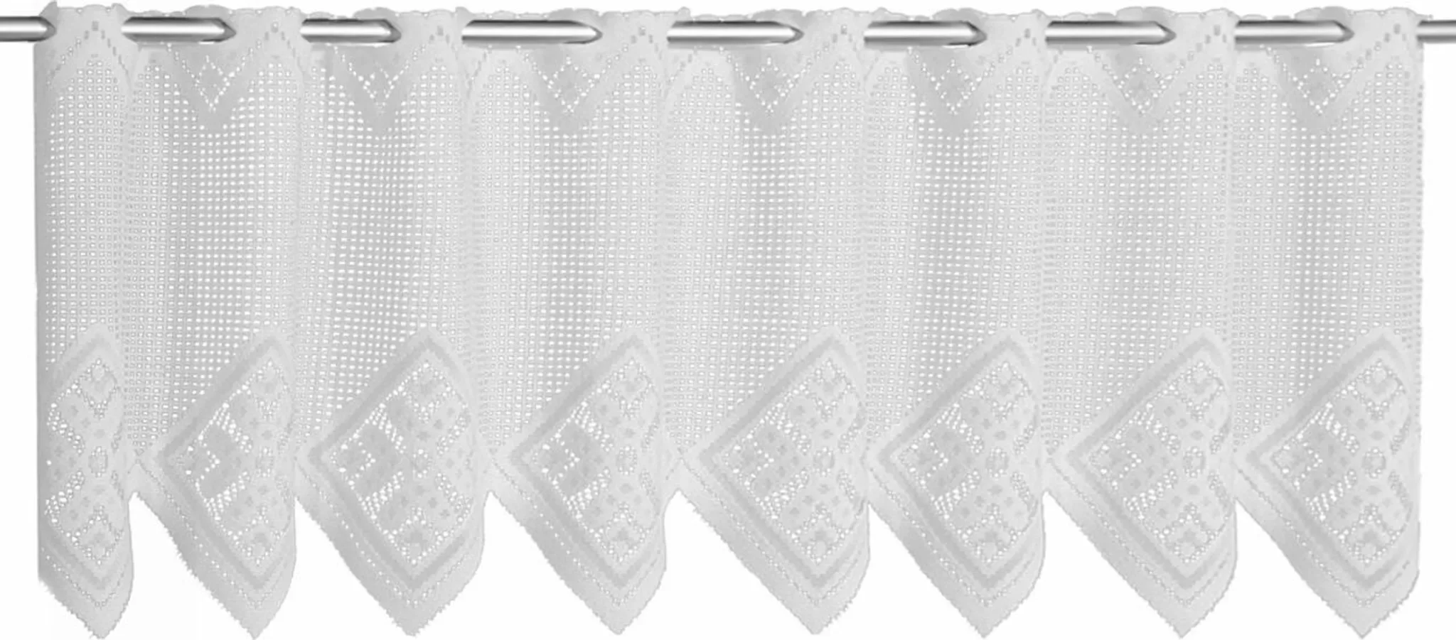 Cafehausgardine 30×110 cm – Modell „Angela“, Weiß