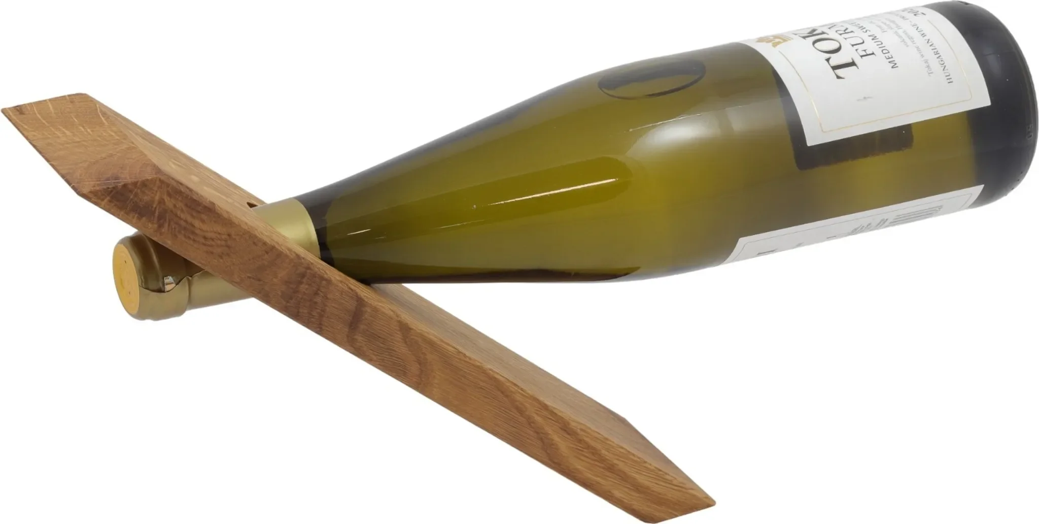 Magischer Flaschenhalter aus Eiche – Holzflaschenständer