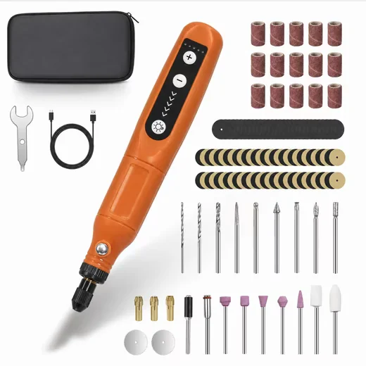 AIMAX Akku-Multifunktionswerkzeug Set 70-tlg Orange Multischleifer