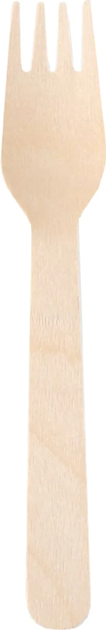 Holz-Gabel gewachst aus Birkenholz – 16 cm, 100 Stück