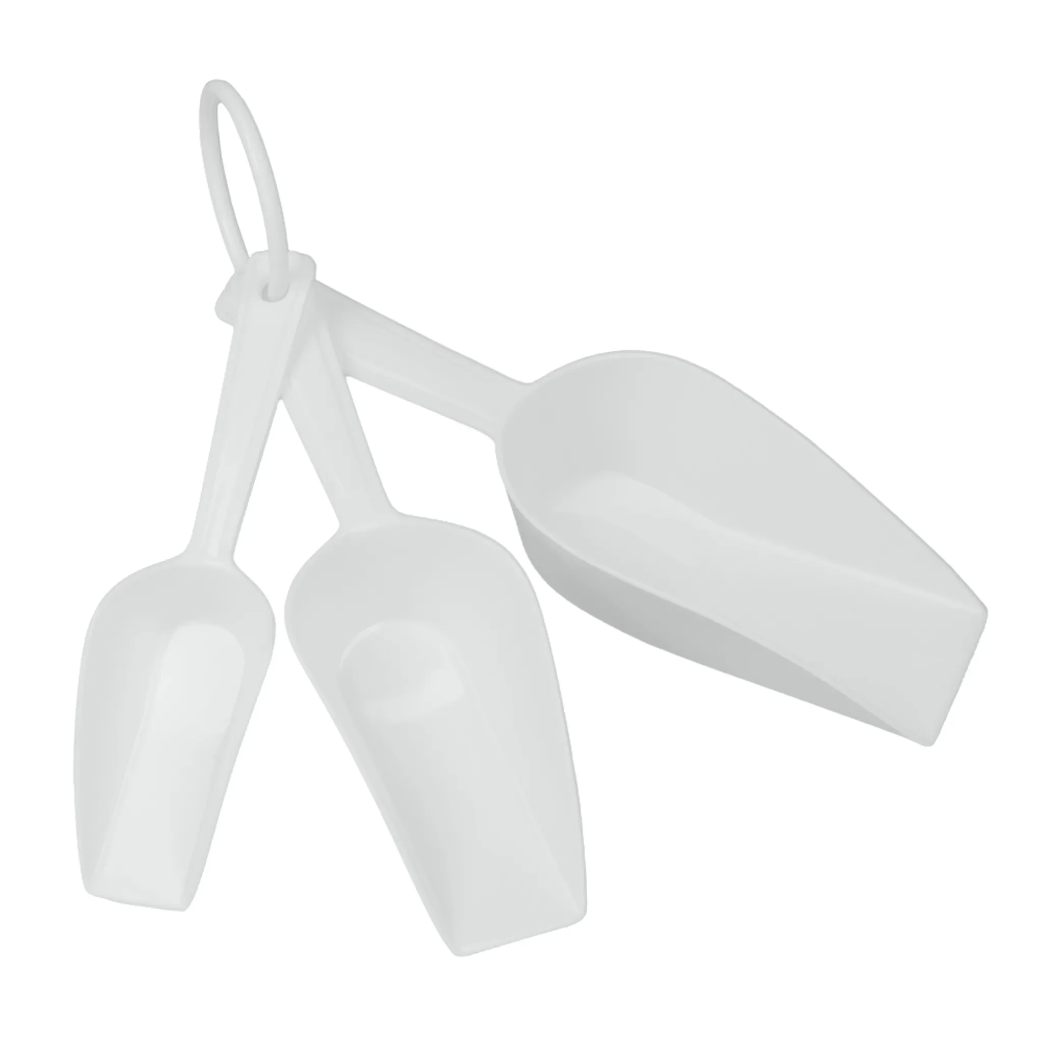 Dosier-Schaufeln – 3er-Set, Kunststoff, Weiß