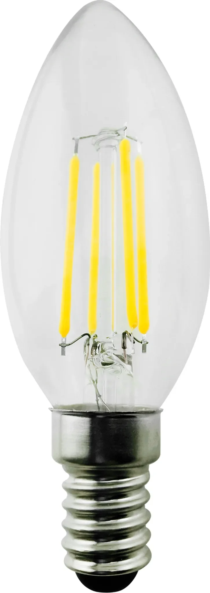 LED Filament Kerzenlampe E14 Vintage C37 – 4 W, Warmweiß