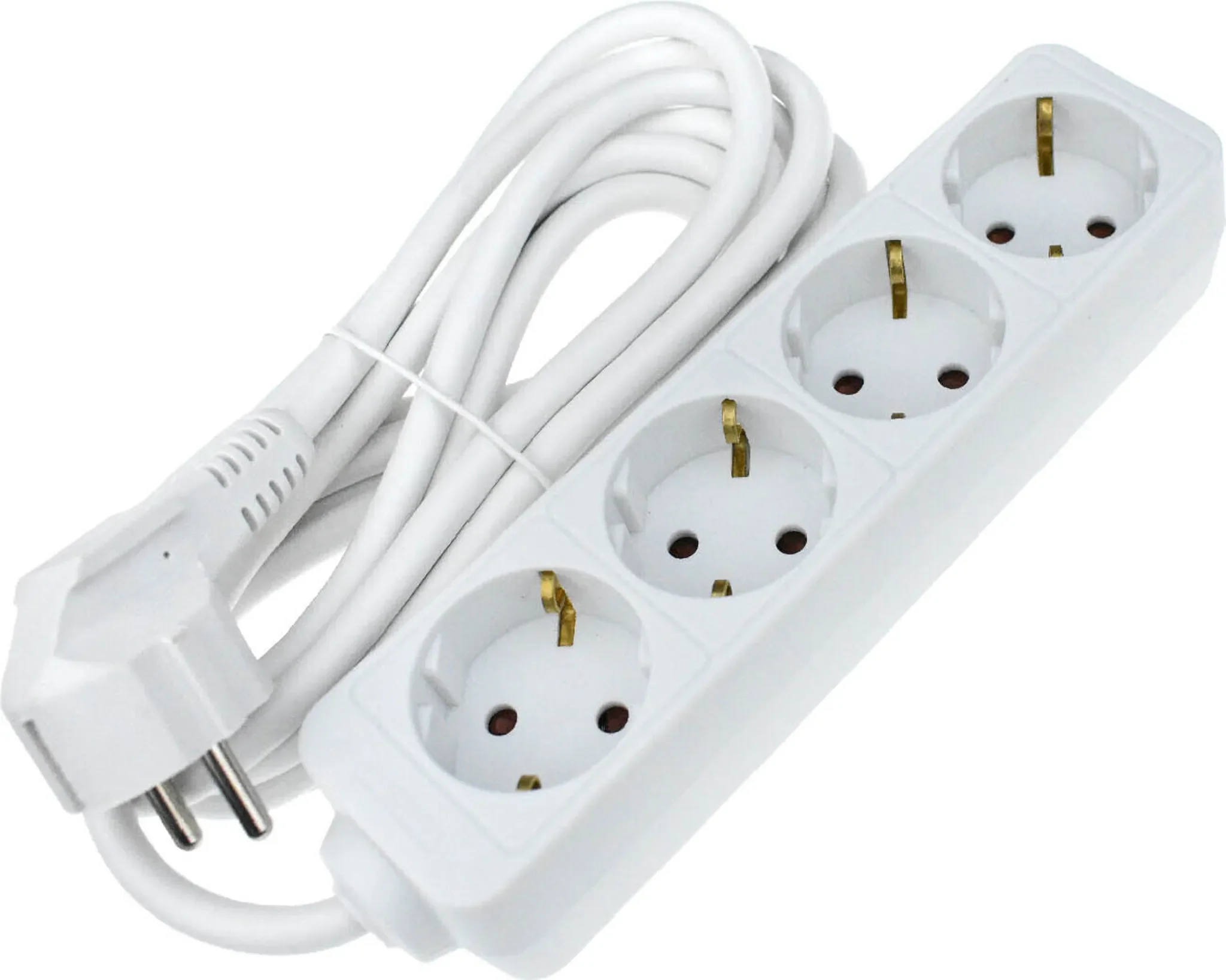 Steckdosenleiste 4-fach Schuko – 3,0 m Kabel, Weiß