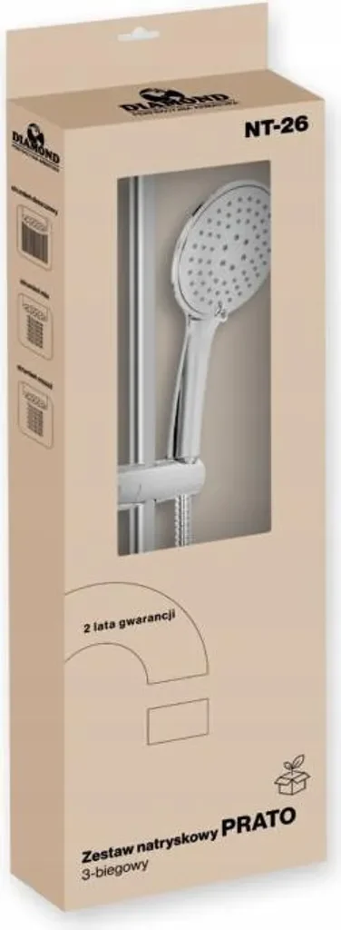 Diamond Prato Brauseset NT-26.CH mit 3 Strahlarten, Chrom, klassisch