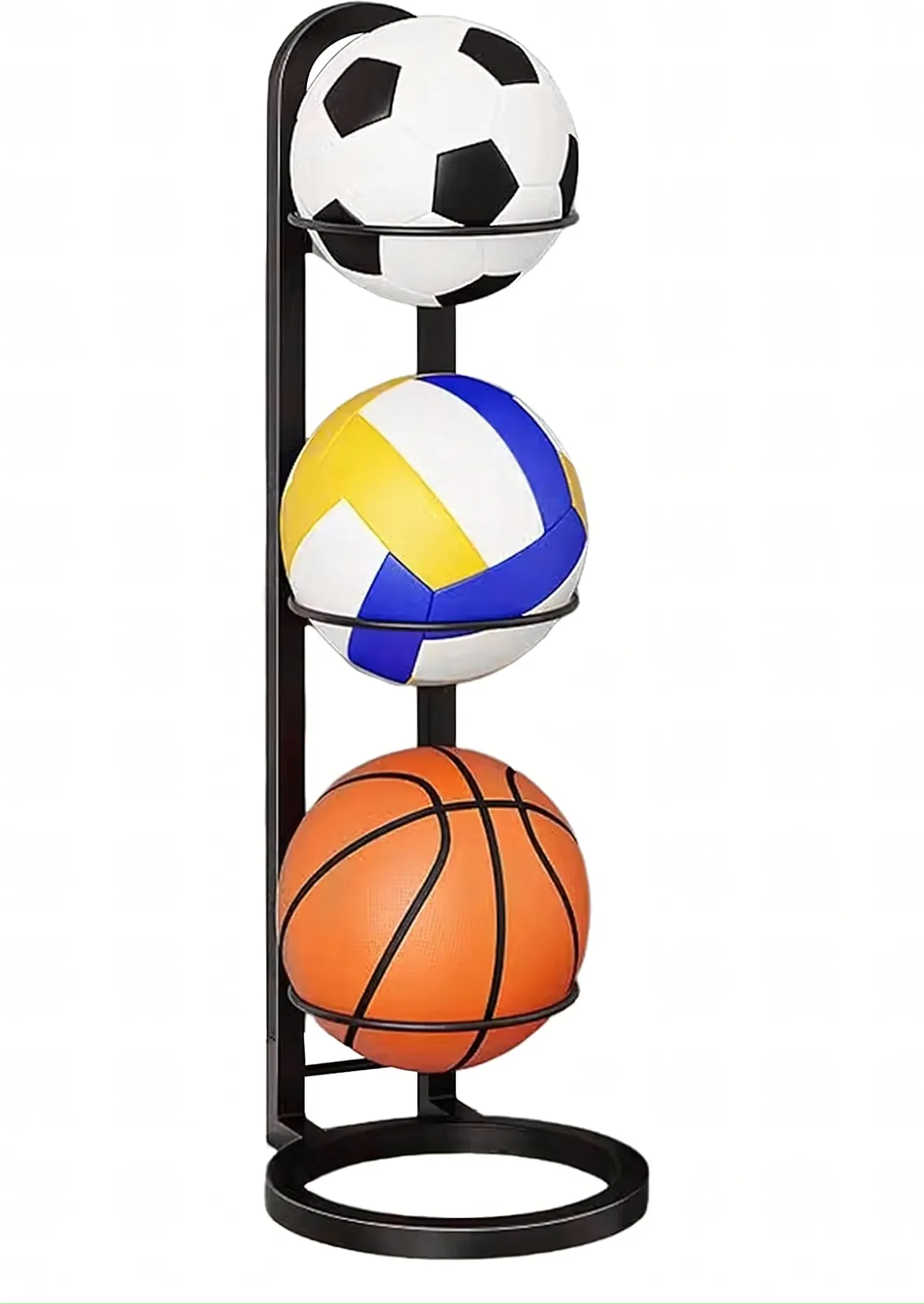 Ballständer für 3 Bälle – Metall, schwarz